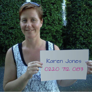 Phone Karen Jones on 0220 712 083